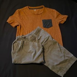 Old Navy T-shirt and Faded Glory shorts boys size 8